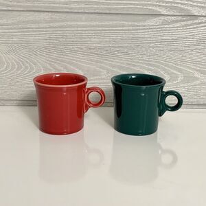Fiestaware Mugs Set of 2 Red Green